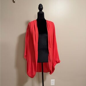 Red flowy kimono top